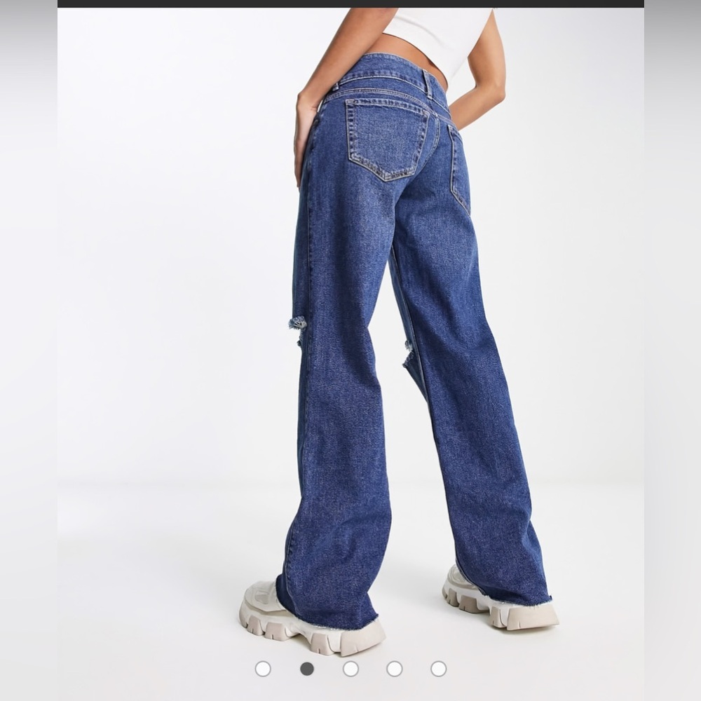 Hollister Vintage Stretch Low Rise Vintage Baggy Jeans Plus Size 44 Waist Blue - Picture 2 of 11